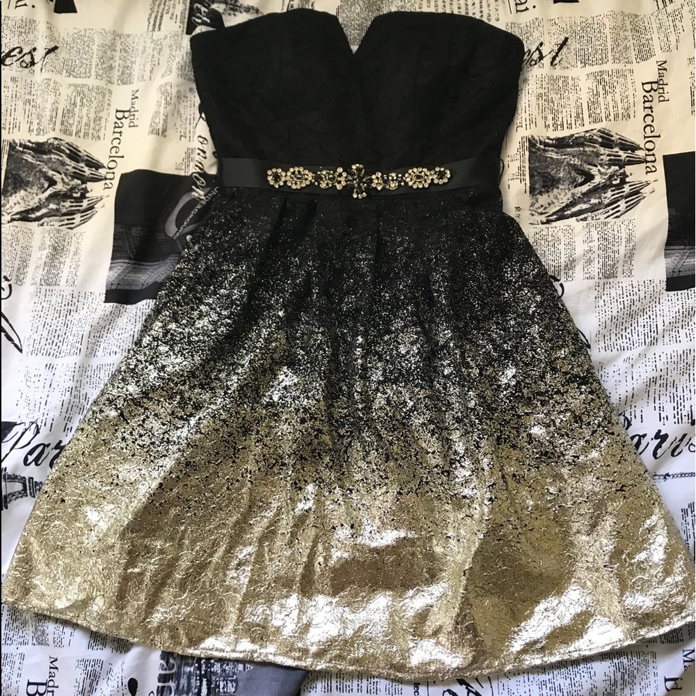 Windsor black and gold dress